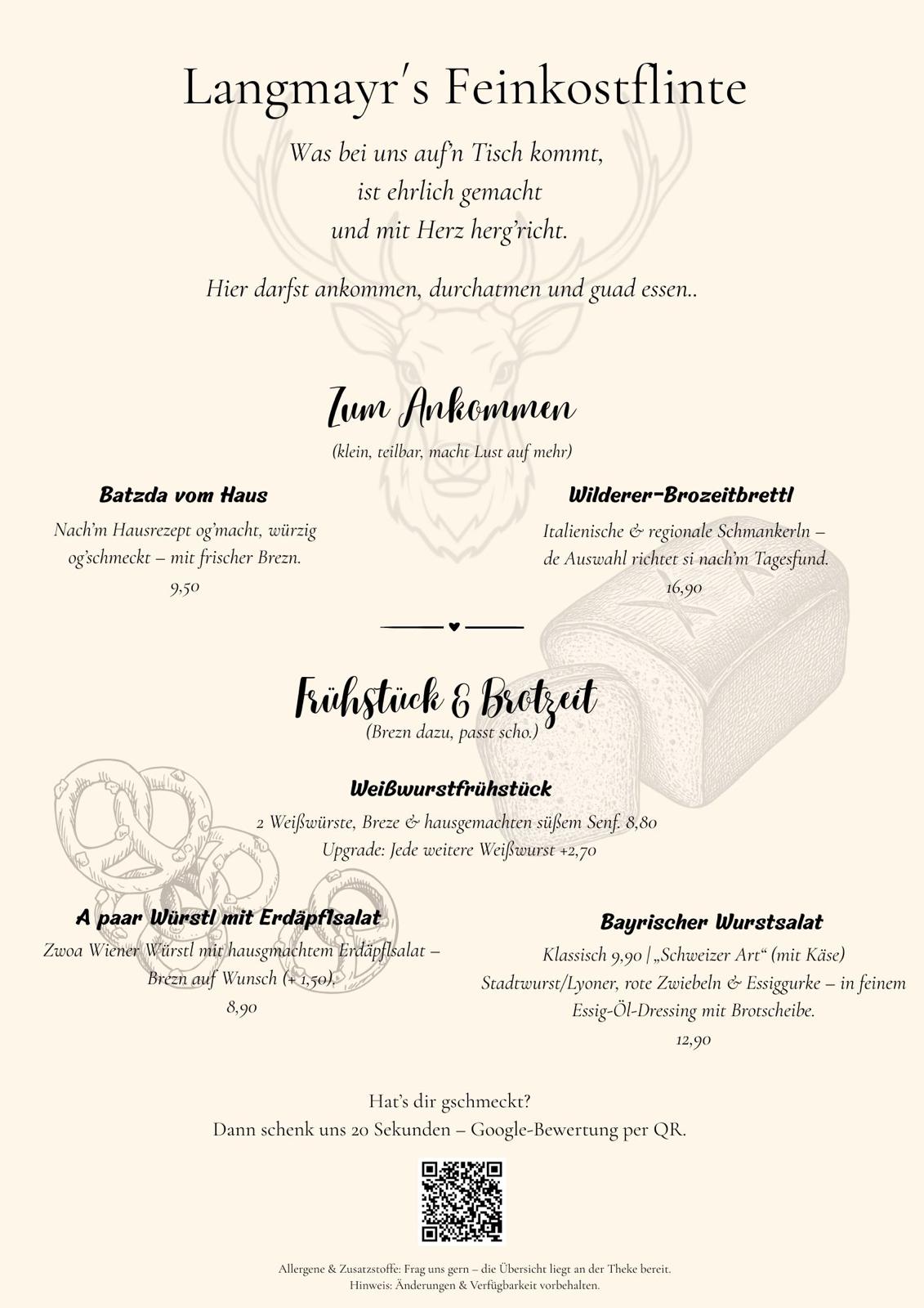 Speisekarte Seite 3 – Langmayr's Feinkostflinte